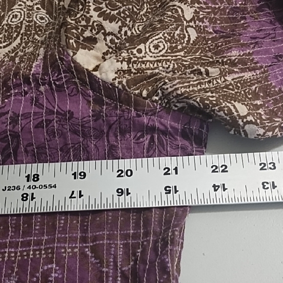 Lightweight Cotton Vintage Button-up Reversible Shirt Festival Shacket Jacket - Picture 6 of 12